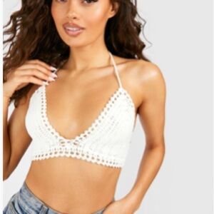 Boohoo Crochet Top & Skirt